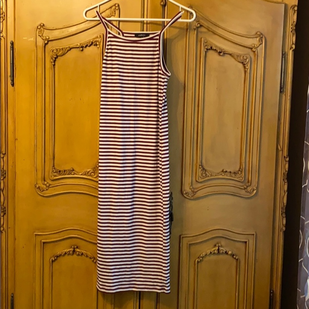 High neck midi dress